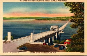 Washington Seattle Lake Washington Floating Bridge