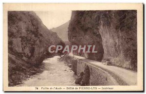 Postcard Old Valley I & # 39Aude Defile Pierre Lys Interior