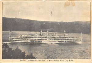 Steamer Alexander Hamilton on the Hudson River Day Line 1931 Postcard