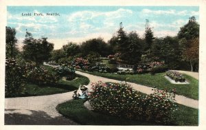 Vintage Postcard 1920's Leshi Park Scenic Landscape Seattle H.S. Kress & Co. Pub