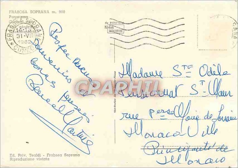 Postcard Modern Frabosa Soprana Panorama 900 m