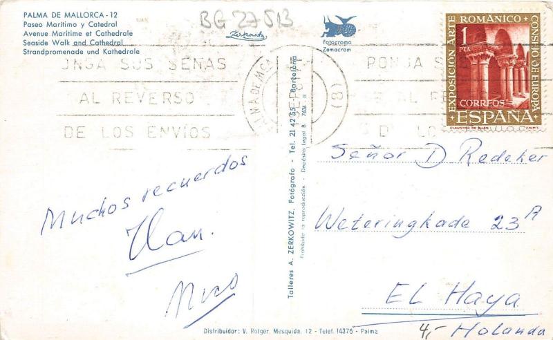 BG27513 palma de mallorca paseo maritimo y catedral  spain