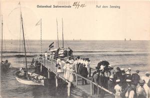 B5905 Poland Swinemunde Auf dem Seesteg 1907