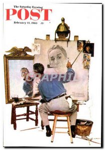 Old Postcard The Saturday Evening Post February 13 1960 Triple Self Portrait ...