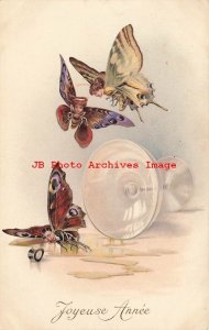 New Year, Munk No 552, Anthropomorphic Butterfly Women Dominating Butterfly Man