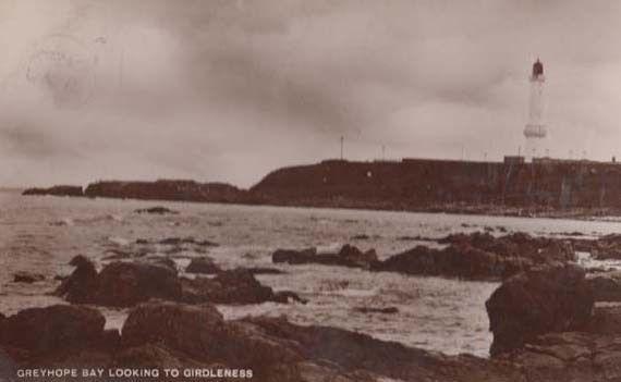 Greyhope Bay Girdleness Aberdeen Scottish Vintage Real Photo Postcard