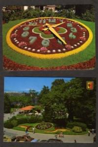 SWITZERLAND Lot 2 Floral Clock Geneve Geneva Postcards