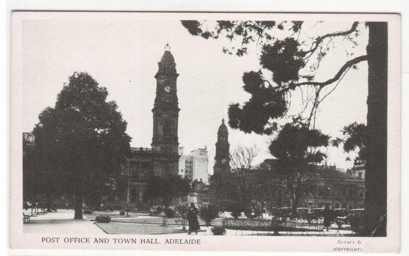 Post Office Town Hall Adelaide South Australia postcard