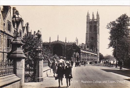 Magdalen College and Tower Oxford England Real Photo