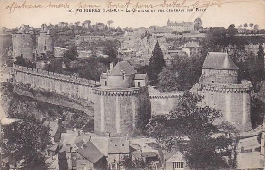 Fraance Fougeres Le Chateau et vue Generale Sur Rille