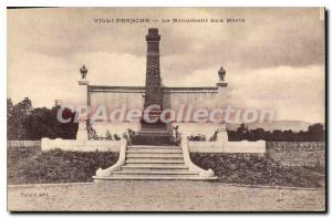 Postcard Old VilleFranche The War Memorial