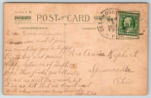 RPO Railway Post Office Delphos  1912   Postcard
