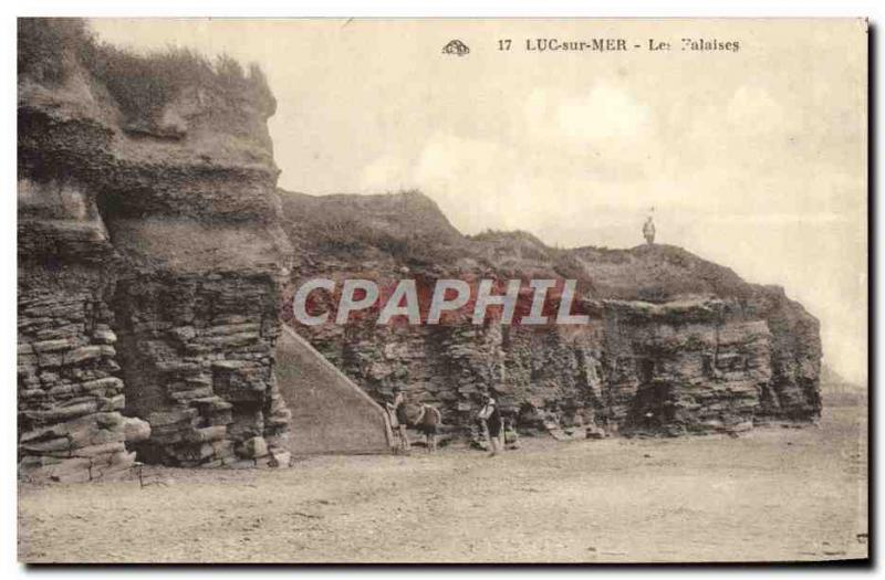 Old Postcard Luke At sea cliffs