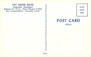 Goldendale Washington City Center Motel  US 97 Chrome Postcard Unused