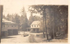 Post Mills Vermont birds eye view homes down dirt lane real photo pc ZC549263