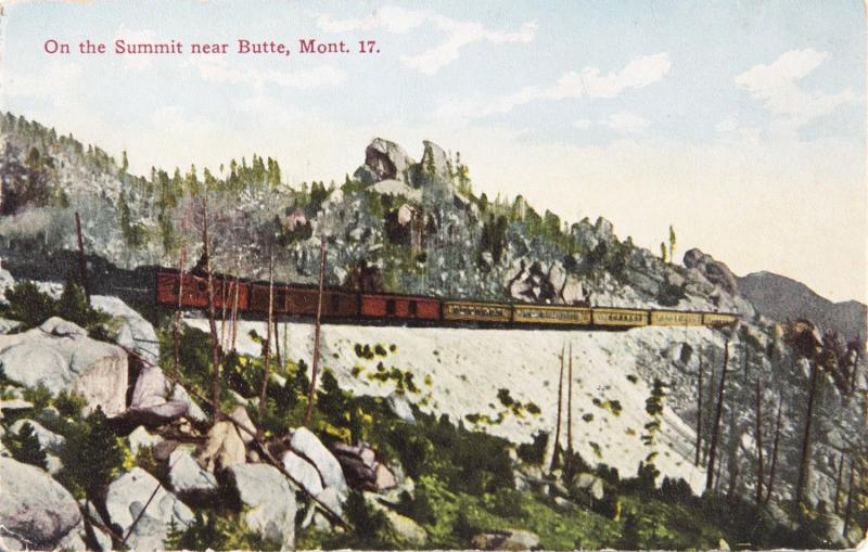 On the Summit near Butte MT Montana Unused Vintage Postcard E13