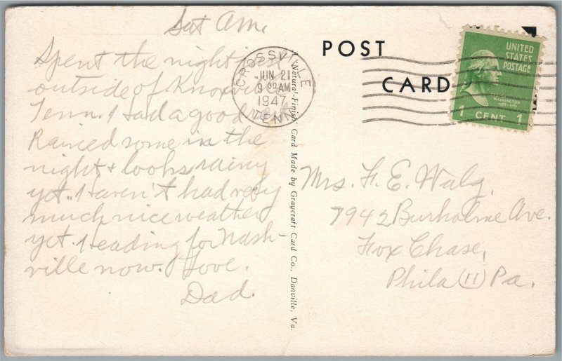 CHRISTIANSBURG VA HIGH SCHOOL ANTIQUE POSTCARD