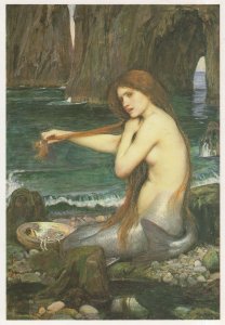 John William Waterhouse A Mermaid Painting Postcard