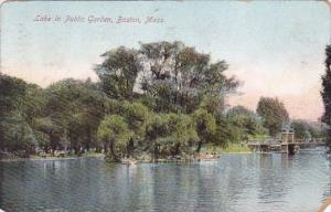 Massachusetts Boston Lake In Public Garden 1907