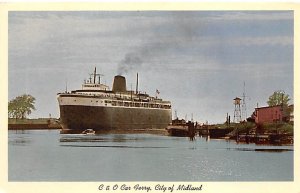 C And O Car Ferry Arriving At City Of Midland - Ludington, Michigan MI