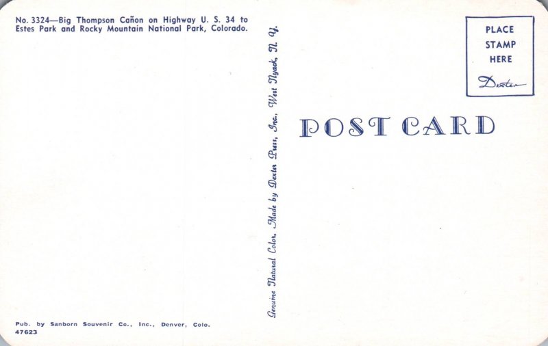 Big Thomapson Canon,Rocky Mountain National Park,CO