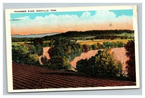 Vintage 1948 Postcard Tennessee River & Farmland Knoxville Tennessee