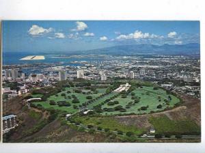 204363 ALOHA from HAWAII Honolulu cemetery old postcard