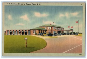 c1940's U.S. Customs House at Rouses Point New York NY Vintage Postcard 