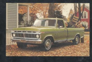 1976 FORD F100 RANGER XLT PICKUP TRUCK VINTAGE CAR DEALER ADVERTISING POSTCARD