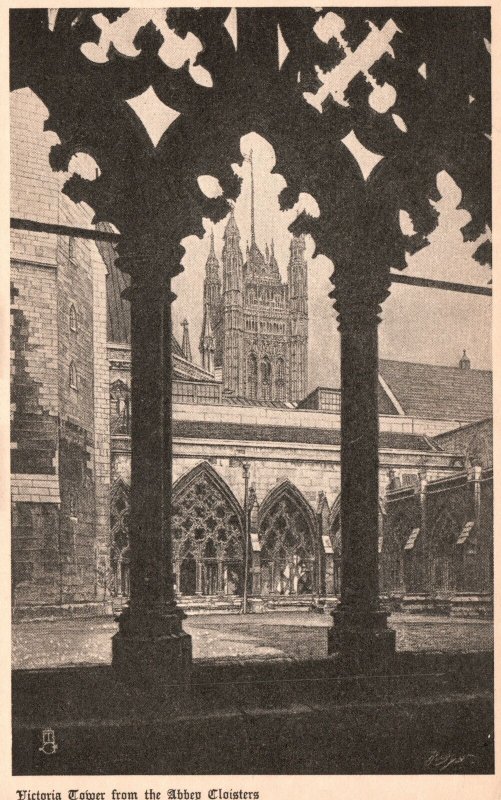 Vintage Postcard Westminster Abbey Ancient & Modern View Raphael Tuck & Sons