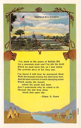 Buffalo Bill Circus Postcards Poem by Edgar A. Guest Buffalo Bills Grave