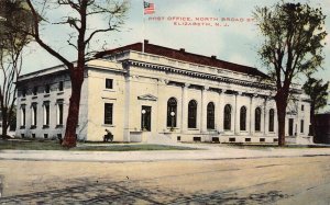 Post Office, North Broad St., Elizabeth, New Jersey, Early Postcard, Unused