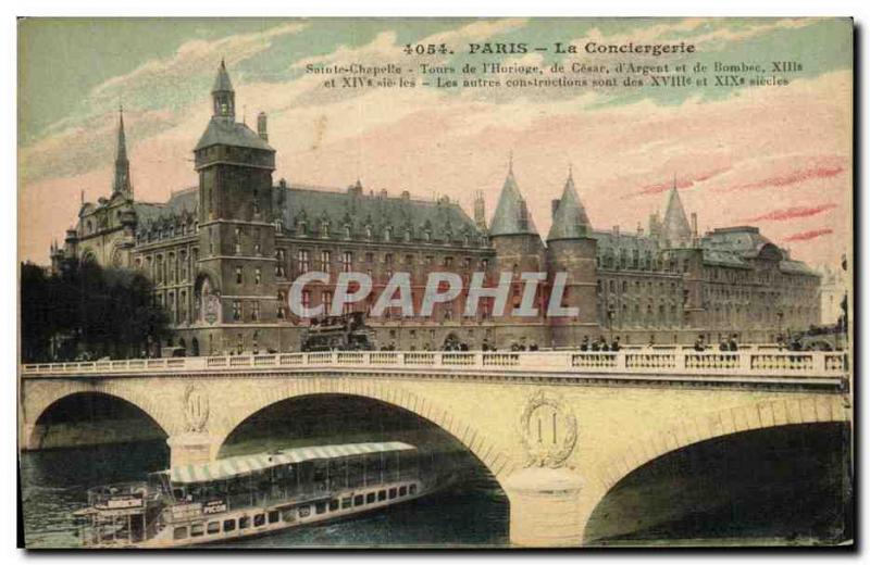Old Postcard Paris La Peniche Conciergerie