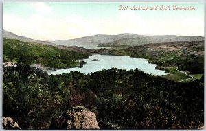 Loch Achray And Loch Vennacher Scotland Lake Mountain Postcard