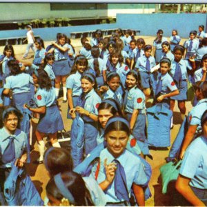 c1970s Havana, Cuba V.I. Lenin Girl School Students Uniforms Chrome 4x6 PC M19