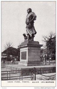 Tokyo , Statue in Ueno Park , Japan , 50-60s