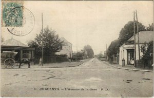 CPA CHAULNES - L'Avenue de la Gare (120817)