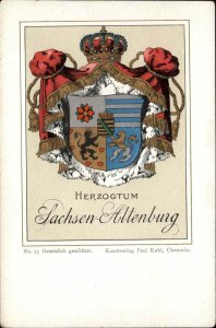 Paul Kohl No. 25 Sachsen-Altenburg Germany Heraldic Shield c1910 Postcard