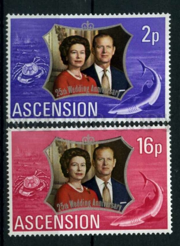 030442 ASCENSION 1972 marine life set of 2 stamps #30442