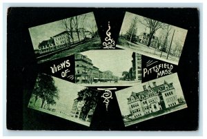 c1905 Multiview of Pittsfield, Massachusetts MA Unposted Antique Postcard