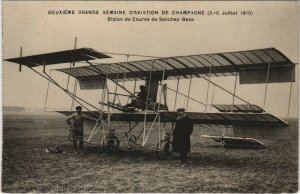 PC CPA AVIATION, BIPLAN DE COURSE DE SANCHEZ BESA, Vintage Postcard (b24181)