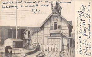 J66/ Chicago Illinois Postcard c1910 U.S. Life Saving Station Boats  340