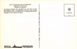 MOBILE AL BATTLESHIP USS ALABAMA~SHRINE TO ALABAMIANS WHO FOUGHT IN WAR POSTCARD