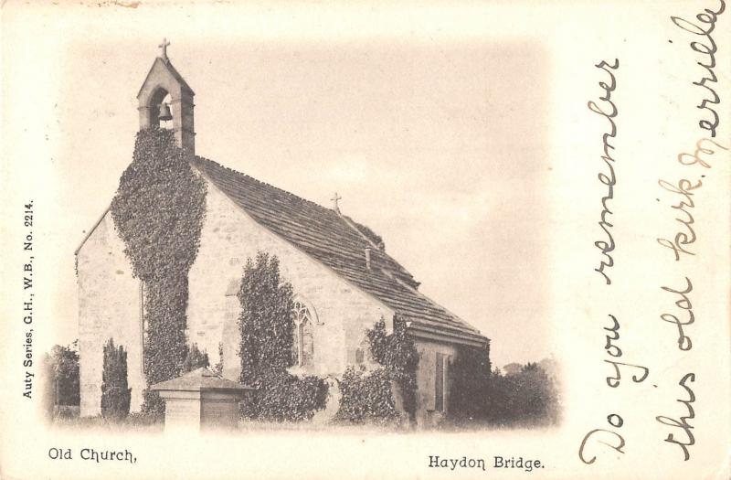 uk15237 old church haydon bridge real photo  uk