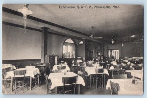 Minneapolis Minnesota Postcard Lunch-Room Y.W.C.A. Interior Scene 1917 Antique