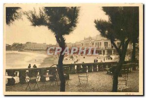 Old postcard Biarritz Grande Plage and Casino