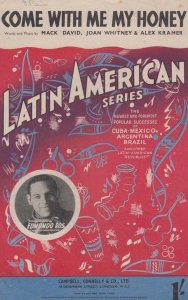 Come With Me Honey Edmundo Ros 1940s Sheet Music