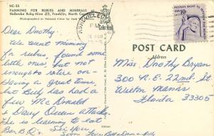 Vintage Postcard; Holbroke Ruby Mine #2, Franklin NC Macon County Mining Posted