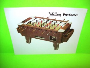 Valley Pro Soccer Foosball Table FLYER Art Pint Arcade Game Promo Original 1975 