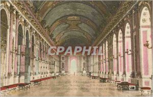 Postcard Old Versailles Hall of Mirrors of the signing of the Peace